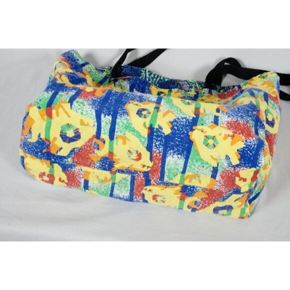 Vintage Retro 80's Reversible Tote Beach Bag Unbranded - Picture 6 of 6